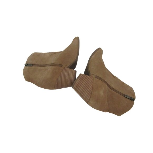 Lucky Brand Ellmay Western Style Brown Suede Ankle Boots Size 9M - Picture 6 of 7
